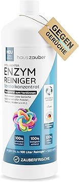 hauszauber - Enzyme Cleaner Concentrate - Strong Odour Remover, 1000 ml, Against Urine, Cat Urine, Dog Urine, Faeces - Odour Neutraliser - Magic Freshness