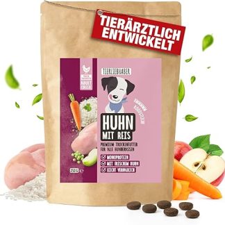 TIERLIEBHABER Chicken with Rice 250 g Dry Food for Dogs - Veterinarian-Developed - Gentle & Monoprotein Dog Food for Dogs with Sensitive Digestion - Hypoallergenic & Well Tolerated Dog Food