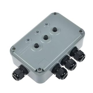NineLeaf 3 Gang Outdoor Electrical Box, 1 Pack Waterproof Junction Box IP66 Rated Electrical Weatherproof 3 Gang Power Control Switch 15A Include Cable Gland for Outdoor Use