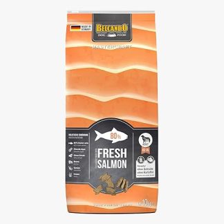 BELCANDO MASTERCRAFT Fresh Salmon Dry Dog Food, 10 kg, Dry Food for Dogs with Salmon, 80% Fresh Meat, Grain-Free, for All Breeds, Made in Germany