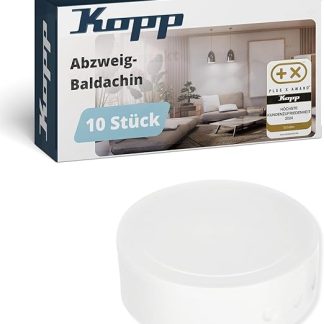 Kopp 341810047 Plastic Junction Canopy, White, Professional Pack of 10 pieces