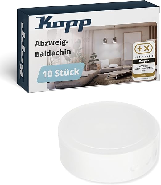 Kopp 341810047 Plastic Junction Canopy, White, Professional Pack of 10 pieces