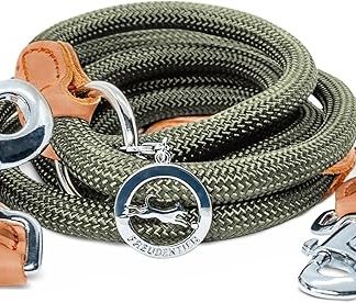 FREUDENTIER Dog Lead 3 m Adjustable - Shoulder Lead for Medium and Large Dogs (Forest Green)