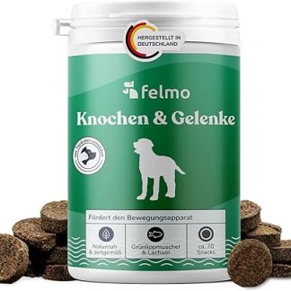 Dog Snacks with Green-Lipped Mussel & Salmon Oil - Grain-Free Chews for Puppies, Adult Dogs and Seniors - Carefully Made Treats for Active Four Legged Ones, Approx 70 Count