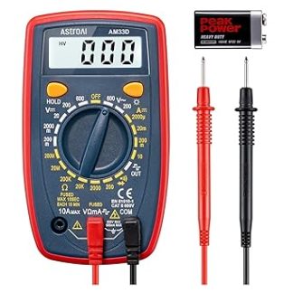 AstroAI Digital Multimeter with Ohm, Volt, Ampere, Voltage Tester, Measures AC/DC Voltage, DC Current, Resistance, Diode, Continuity Measuring Instrument with Backlight
