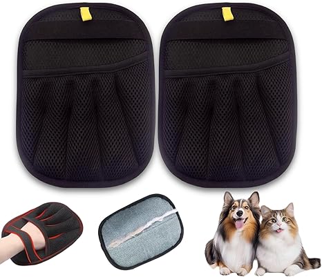 Gliterra Fur Magnetic Glove 2 Pieces, Fur Magnet, Pet Hair Remover, Effective & Non-Slip, Hair Removal Glove, Cat Hair Remover, Dog Hair Remover