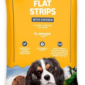 by Amazon Dog Treats Flat Strips with Chicken, 200 g