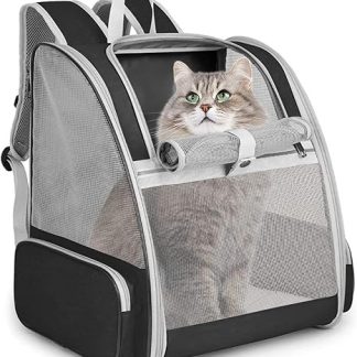 Dog Backpack up to 10 kg, Portable and Foldable Cat Backpack, Breathable and Lightweight Dog Backpack, Pet Travel Backpack, Suitable for Cats and Dogs and Other Small Pets