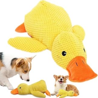 Shengruili Duck Dog Toy, Anti-Stress Duck for Dogs, Cute Toy, Plush Anti-Stress for Dogs, Squeaky Plush Toy for Small, Medium, Large