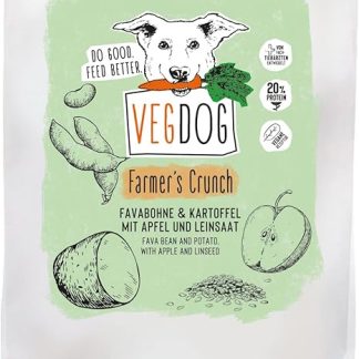 VEGDOG Farmer's Crunch Hypoallergenic Dry Food (10 kg) | Adult Dogs | Gluten and Soy Free | Low Purine | Complete Food for Allergy Sufferers with Potato Protein