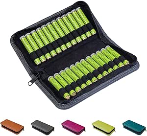 Homeopathic Pocket Pharmacy, Globules Bag Potency C30, Filled with 24 Globules Tubes (Glass), Handmade from Genuine Leather (Anthracite Grey)