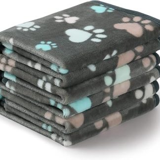 luciphia Dog Blanket, Cat Blanket, Washable, 1 x Pack of 3 Blankets for Small/Medium Dogs and Cats, Cuddly Blanket, Fluffy, Soft, Warm Fleece Pet Blanket for Travel, Sofa, 60 x 40 cm