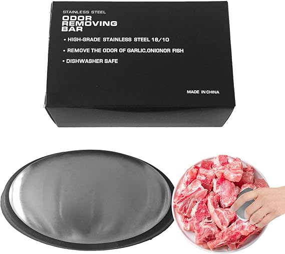 Steel Soap for Odour Removal - Practical Metal Soap for Neutralisation | Deodorising Kitchen Aid from Strong Odours such as Garlic Fish Onions, Reusable for the Bar
