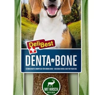 DeliBest DentaBone Deer I Chew Bone Dog Easily Compatible Without Gluten I Chew Stick Dog for Teeth Cleaning I Dog Snacks for Large and Small I Dog Chew Bone 1 x 100 g
