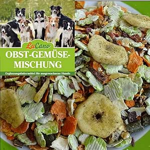 10 kg LuCano Barf Supplementary Food Fruit + Vegetable Flakes for Adult Dogs, No Added Gluten and Grains, Vegetables Dog Food Barf Dog Flakes