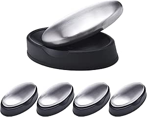 5 Packs Stainless Steel Soap Holder Magic Metal Odor Remover Fish Garlic Onion Smell Hand Remover