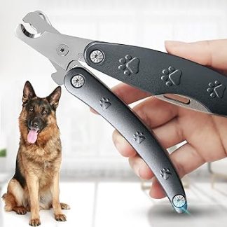 Best Dog Nail Trimmer for Anxiety Sensitive Dogs, Quiet, Sharpest and Smoothest Dog Nail Clippers for Extra Large, Medium and Small Breeds, Heavy Duty Metal Nail Grinder for All Dogs