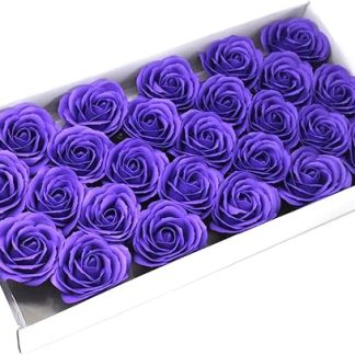 Craft Soap Flowers - Lrg Rose - Purple