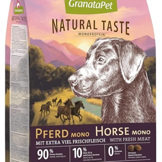 GranataPet Natural Taste Pferd Mono, Monoprotein Dry Food for Dogs, Dog Food without Grains and No Added Sugar, Complete Food for Adult Dogs, 12 kg