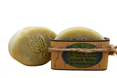 Organic Hair Soap Mint - For Greasy Hair - Handmade Organic Natural Soap