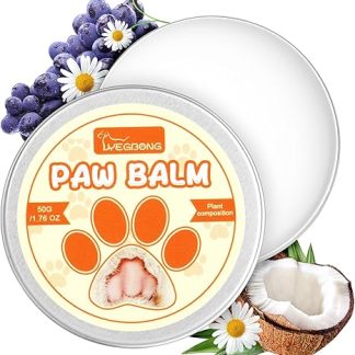 Aomig Paw Balm Dog Cat Paw Care with Natural Soothing Paw Protection Dog Nose Cream Care Cream Dog Paws Cracked Dry Itchy Sensitive Wound Healing Protection Autumn Winter (50 g)