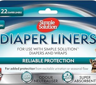 Simple Solution Disposable Dog Nappy Liners Ultra Absorption Pack of 22