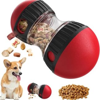 Bcuuozeeing Intelligence Toy for Dogs - Dog Toy Intelligence, Interactive Dog Toy, Food Ball for Dogs, Slow Feeder for Dogs, Treat Ball for Small and Medium Dogs, Red