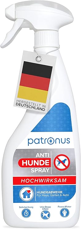 Patronus Dog Repellent Spray Against Urination & Chewing 500 ml - Remote Control Spray Against Dogs with Immediate Effect - Highly Effective & Produced in Germany