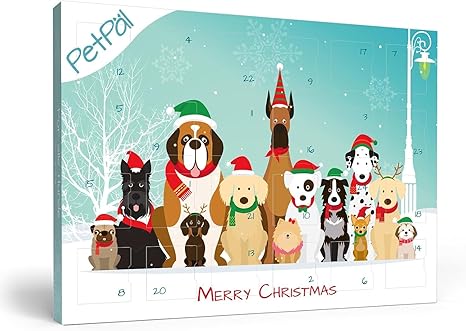 PetPäl Dog Advent Calendar 2025 – No Grains, Gluten, Sugar, Salt – The Healthy and Delicious Snack, Treats for Christmas for Your Dog – Natural Dog Biscuits for Advent – Made in Germany