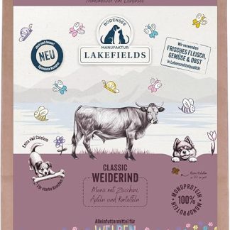 Lakefields Classic Dry Food for Puppies, Beef 60%, 1 x 2.5 kg, Grain-Free Puppy Food, Dry, Natural Food Grade Ingredients, Apples, Carrots & Zucchini, Gently Baked
