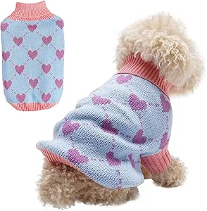 Dog Jumper, Dog Turtleneck Jumper, Knitted Jumper, Winter Warm H-und Jumper, Dog Jumper, Small Dogs, Christmas Dog Jumper, Pet Jumper, Turtleneck, for Small Dogs and Cats