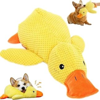 Anti-Stress Duck Dog, Interactive Dog Toy, Indestructible, Squeaky Toy, Dog Cuddly Toy, Anti-Stress Duck for Dogs, Dog Toys for Small, Squeaky Plush Toy for Small, Medium