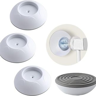 SZWLJ Pack of 4 Round Wall Protectors Stair Gates, Wall Protectors for Safety Gates & Extensions without Drilling, Wall Pads for Clamping for Safety of Babies & Pets