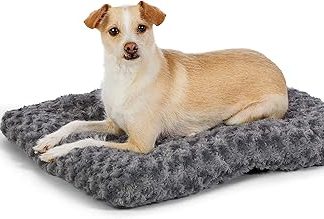 Amazon Basics Machine Washable Dog Bed and Pet Bed for Dogs and Cats - Washable and Durable, Very Small, 59 x 46 x 6 cm (L x W x H), Grey Swirl