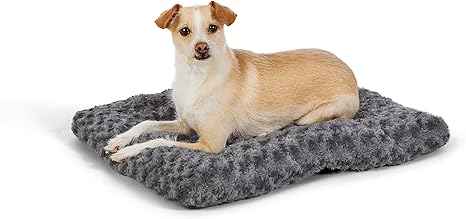 Amazon Basics Machine Washable Dog Bed and Pet Bed for Dogs and Cats - Washable and Durable, Very Small, 59 x 46 x 6 cm (L x W x H), Grey Swirl