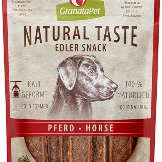 GranataPet Natural Taste Elegant Horse Snack, Dog Treats without Grain & No Added Sugar, Reward for Between, Tasty Dog Snack, 90 g
