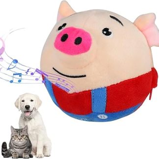 ROTKUSZ Active Moving Pet Plush Toy, Interactive Dog Toy, Talking Movable Dog Toy, Pet Training Ball, Bite Resistant Toy Ball