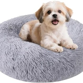 Nisrada Cat Beds for Indoor Cats, 50 cm, Dog Bed for Small Melium Large Dogs, Washable Round Pet Bed for Puppies and Kittens with Non-Slip Base