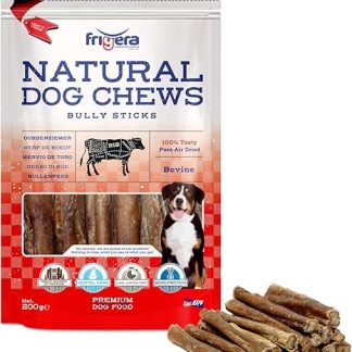 Frigera Ochsenziemer 12 cm, 200 g, Beef, Natural, Protein-Rich Treats for Dogs, Gluten and Grain-Free, High-Quality Dog Snacks without Additives