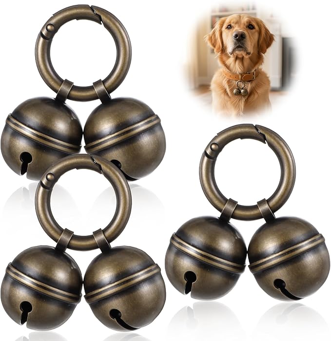 3 Sets Dog Bells Loud Cat Bells for Dog Collar Cat Bell Dog Bells Pet Tracking Bell Collar Pendant Bells Training Dog and Cat Bells for Collar