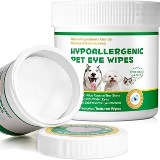 CJXHJY Pack of 150 Dog Eye Wipes for Dogs, Eye Care Dog and Tear Spot Remover, with Natural Ingredients - Gently Cleans, Soothes, Prevents Eye Infections
