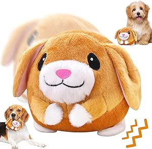 Jadyon Moving Dog Toy, Active Movable Pet Plush Toy, Dog Ball Electric Food Ball, Interactive Dog Toy Ball for Pet Dogs Training Ball