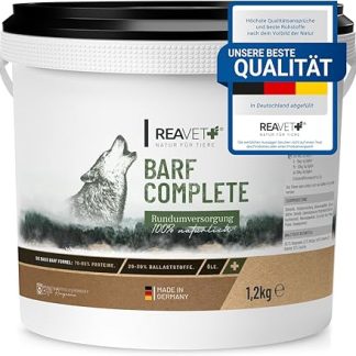 ReaVET Barf Complete Dog Powder 1.2 kg - Barf for Dogs, Barf Additive Complete, Minerals & Vitamins, Barf Dog