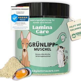 Lamina Care - Green-lipped mussel powder for dogs and cats - natural joint support with green-lipped mussel extract to support mobility, cartilage and joints, can be mixed into food - 150 g