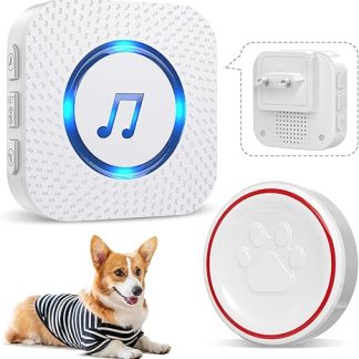 ChunHee Cat Doorbell / Dog Bell Buzzer Dog Pet Doorbell Sensor Touch Waterproof Doorbell Socket Receiver 1 x Receiver + 1 x Touch Doorbell