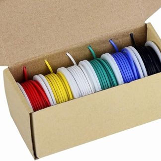 Tuofeng 0.52 mm² Electronic Wire, Coloured Wire Set for Installation, Flexible Silicone Wire, 7 Metre Spools in Each Colour, 600 V Insulation Wire