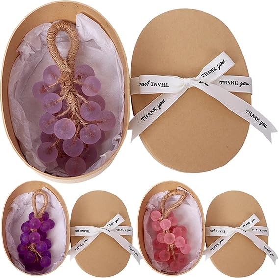 Generisch Grape Soap | Handmade Crystal Fragrance Shampoo | Handmade Grape Soaps on Rope | Natural Bar Soap in Grape Shape for Women and Men, Body, Hands, Skin, Shower, Travel
