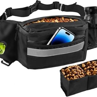 Razobws Dog Training Food Bag, Waterproof Treat Bag for Dogs with Large Capacity, Removable Snack Inner Pocket, Multifunctional Bum Bag for Dog Accessories