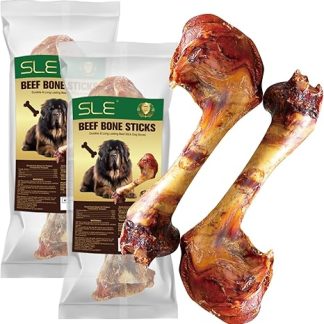 Beef Bone Healthy Chew Bones for Dogs, Natural Dog Chew Bones, Beef Rod Bones Protein Rich and Good for Your Dog's Chewing Muscles (S, Beef)