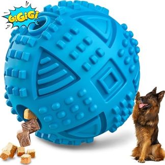 LEGEND SANDY Indestructible Large Breed Squeaky Chew Toy Treat Dosing Puzzle Toy Natural Rubber Balls
